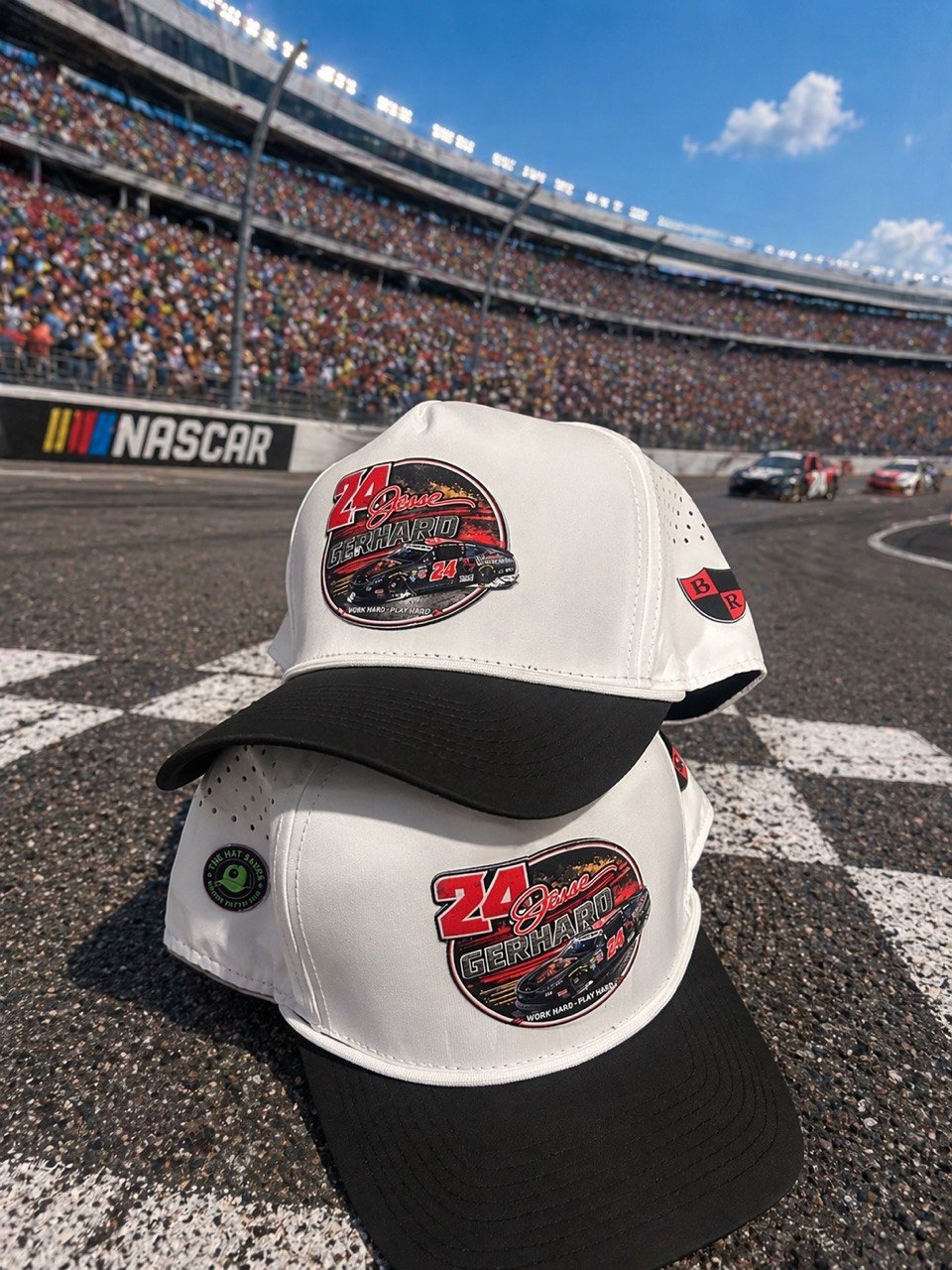 Rubbing is Racing SnapBack — Jesse Gerhard #24 tribute hat at Talladega