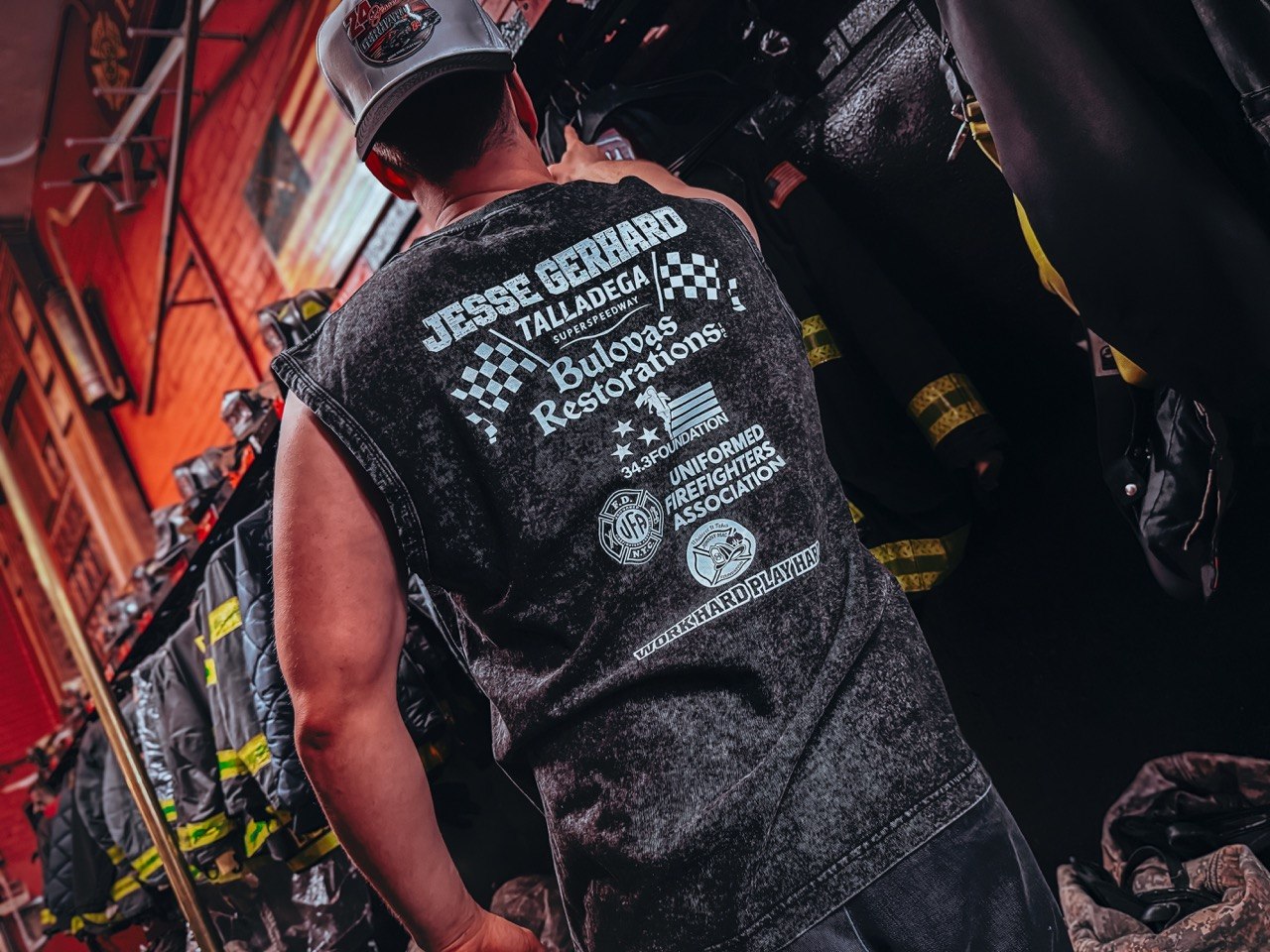 Talladega Collection lifestyle — pit row