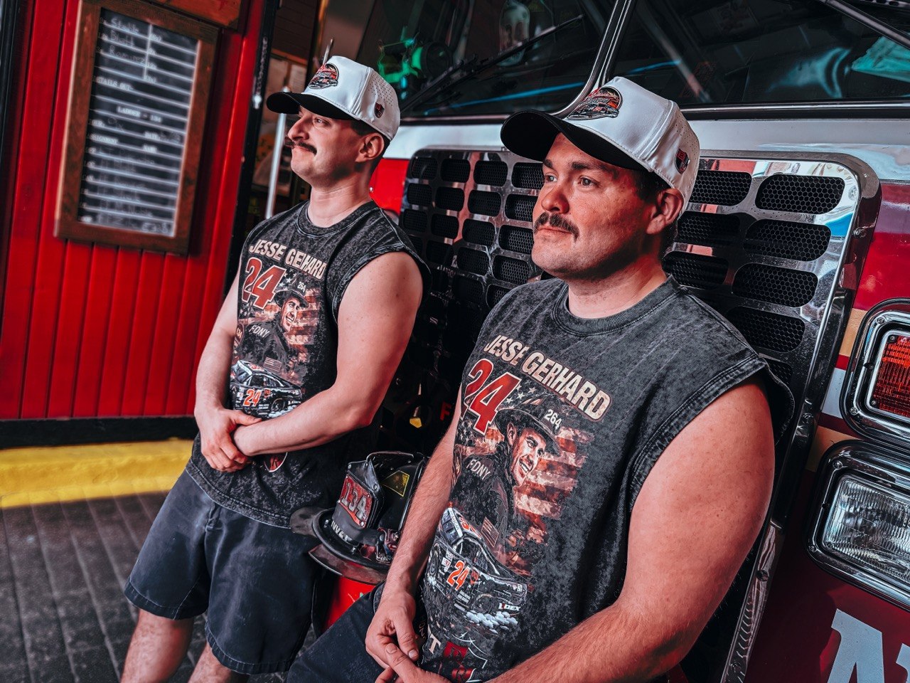Talladega Collection lifestyle — paddock